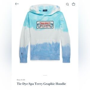 Ralph Lauren Tie-Dye Spa Terry Graphic Hoodie Kids size Medium 10-12